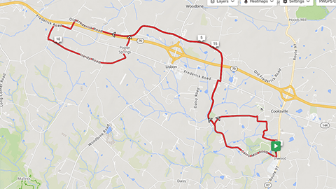 Chipless 20-mile route